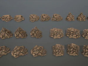 desert rock set 3D Model