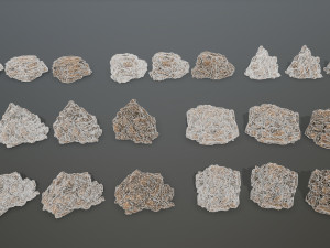 desert rock set Model 3D