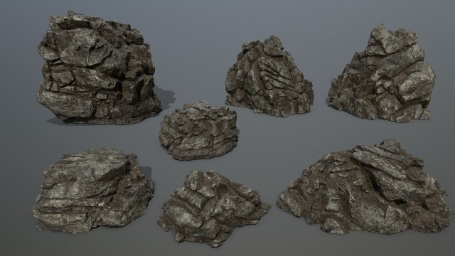 rocks 3Dモデル .c4d .max .obj .3ds .fbx .stl .blend 