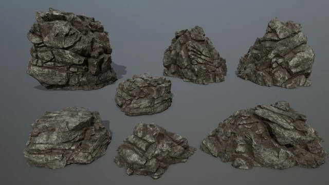 rocks 3D Model .c4d .max .obj .3ds .fbx .stl .blend