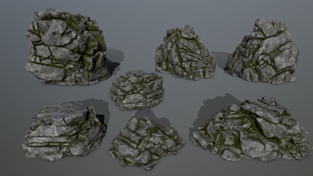 rocks 3D 모델 .c4d .max .obj .3ds .fbx .stl .blend 