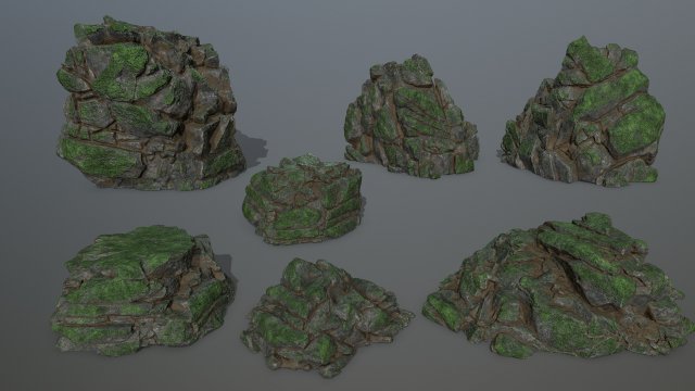 rocks 3D 모델 .c4d .max .obj .3ds .fbx .stl .blend 