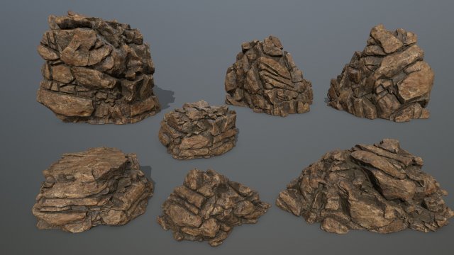 rocks 3D 모델 .c4d .max .obj .3ds .fbx .stl .blend 