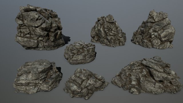 rocks 3Dモデル .c4d .max .obj .3ds .fbx .stl .blend 
