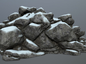 snow rocks Modelo 3D