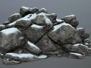 snow rocks 3D Model