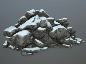 snow rocks 3D Model