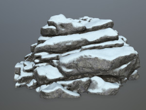 snow rocks Modelo 3D