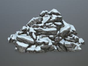 snow rocks Modelo 3D