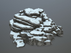 snow rocks Modelo 3D