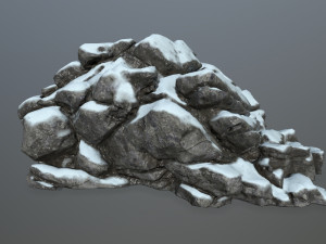 snow rocks Modelo 3D