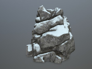 snow rocks Modelo 3D