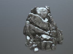 snow rocks Modelo 3D