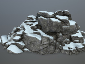 snow rocks Modelo 3D