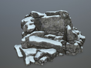 snow rocks Modelo 3D