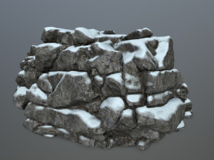 snow rocks Modelo 3D