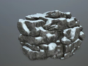 snow rocks 3D Model