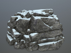 snow rocks Modelo 3D