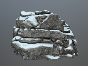 snow rocks Modelo 3D