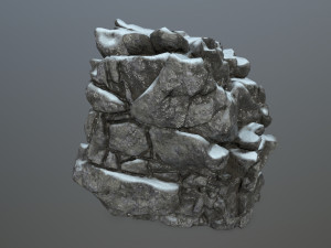 snow rocks Modelo 3D