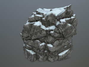 snow rocks Modelo 3D
