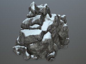 snow rocks Modelo 3D
