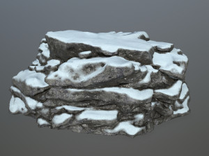 snow rocks Modelo 3D