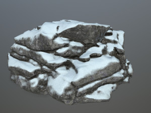 snow rocks Modelo 3D