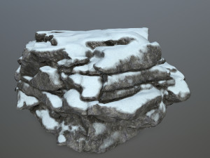 snow rocks Modelo 3D