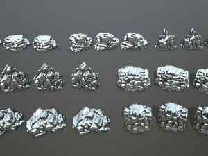 snow rocks Modelo 3D