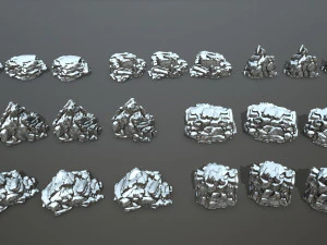 snow rocks 3D Model
