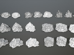 snow rocks Modelo 3D