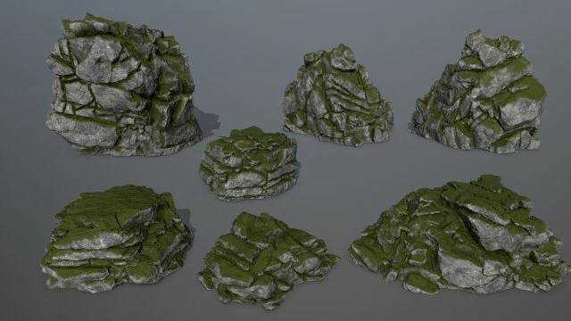rocks 3D Model .c4d .max .obj .3ds .fbx .stl .blend 