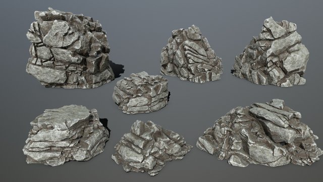 rocks Modelo 3D .c4d .max .obj .3ds .fbx .stl .blend 