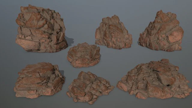 rocks 3D Model .c4d .max .obj .3ds .fbx .stl .blend