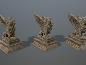 lion statue Model 3D