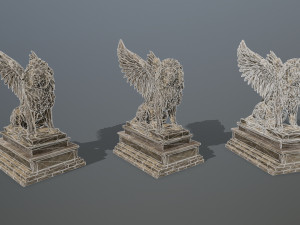 lion statue Model 3D