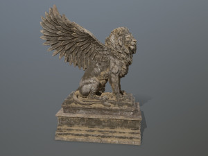 lion statue Model 3D