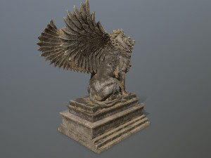 lion statue Model 3D
