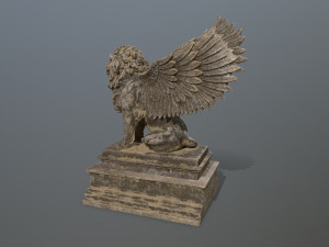lion statue Model 3D