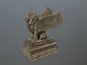 lion statue Model 3D