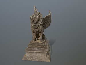 lion statue Model 3D