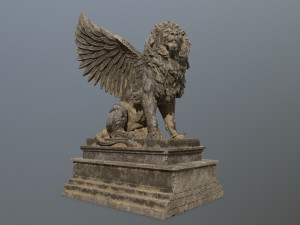 lion statue Model 3D