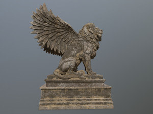 lion statue Model 3D