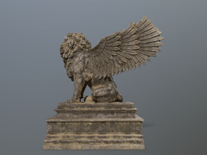 lion statue Model 3D
