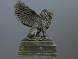 lion statue 3D Model