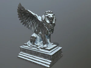 статуя лева 3D Модель