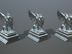 lion statue 3D Model