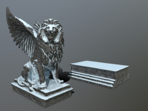 lion statue 3D Model