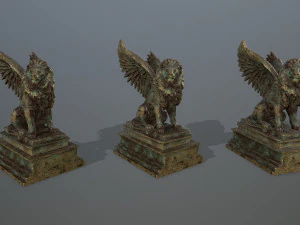 lion statue 3D Model